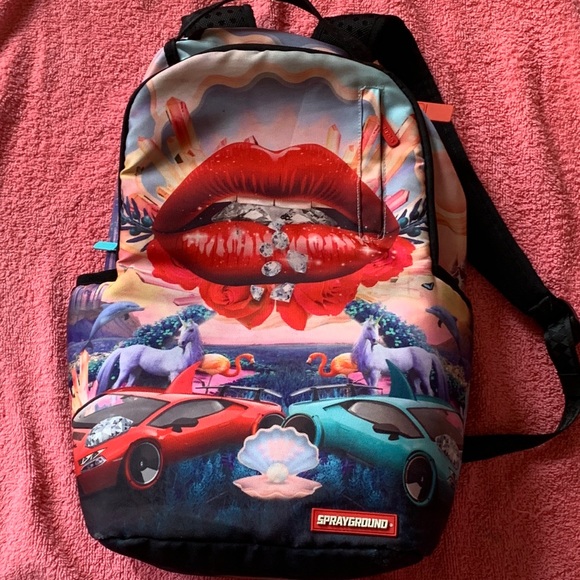 Sprayground Other Sprayground Lips And Famous Backpack Euc Poshmark